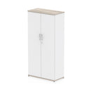 EQUINOX 2-Door Cupboard, Tall, 1600mm, GREY OAK & WHITE