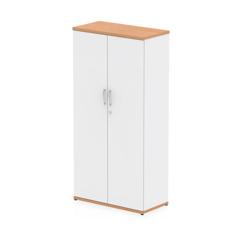 EQUINOX 2-Door Cupboard, Tall, 1600mm, OAK & WHITE