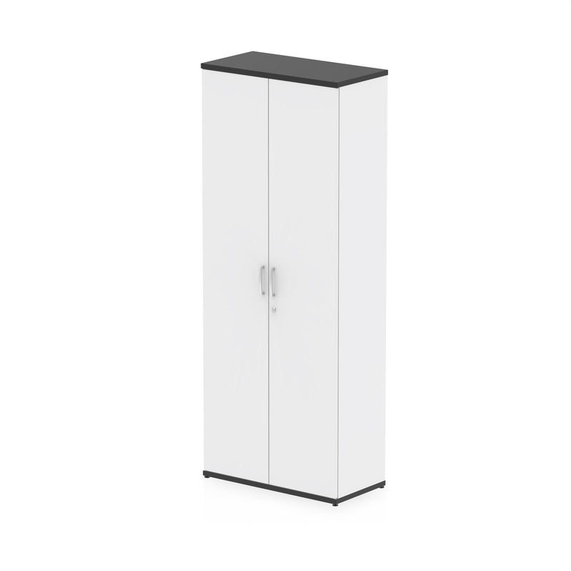 EQUINOX 2-Door Cupboard, Tall, 2000mm, BLACK & WHITE