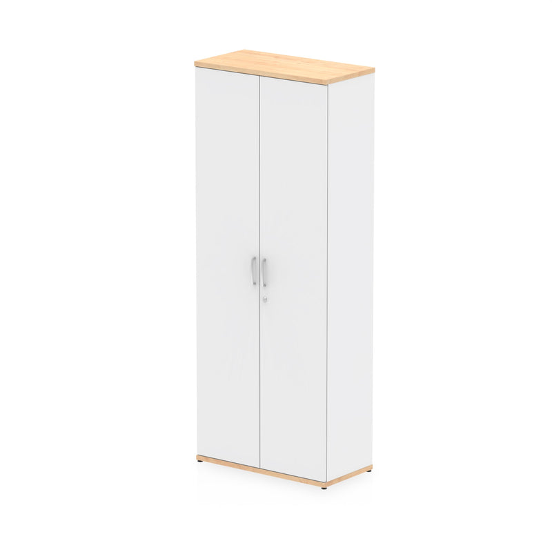 EQUINOX 2-Door Cupboard, Tall, 2000mm, MAPLE & WHITE