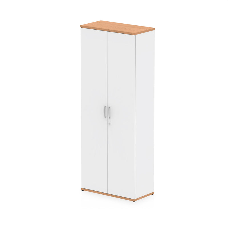 EQUINOX 2-Door Cupboard, Tall, 2000mm, OAK & WHITE