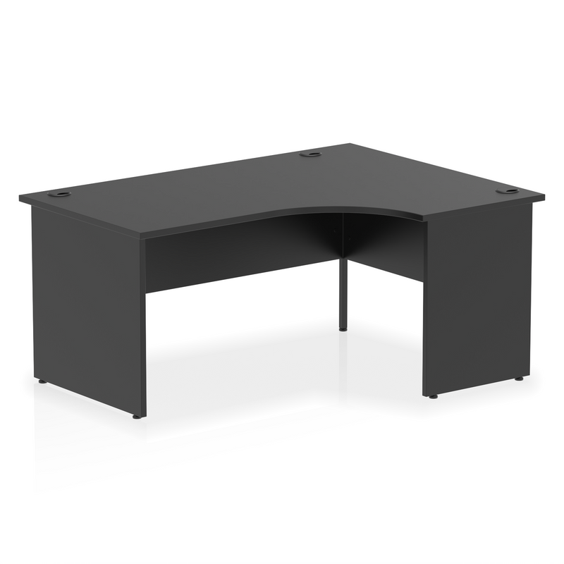 EQUINOX Panel End Radial Desk, Right-Hand, 1800mm, BLACK