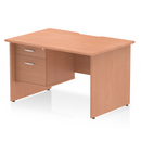 EQUINOX Panel End Rectangular Desk, Single Pedestal,1600mm, BEECH
