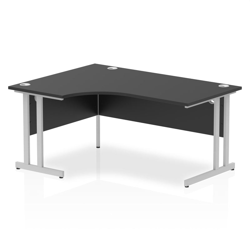 EQUINOX Cantilever Radial Desk, Left-Hand, 1600mm, BLACK