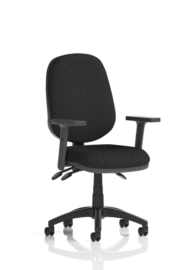 Eclipse Plus III Medium Back Task Operator Office Chair - Black Fabric