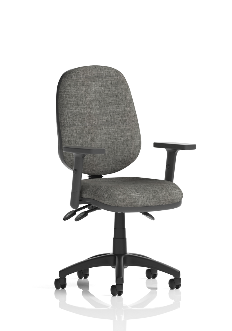 Eclipse Plus III Medium Back Task Operator Office Chair - Charcoal Fabric