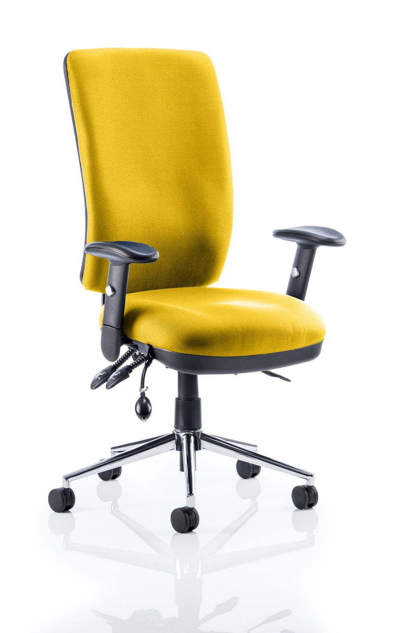 Chiro High Back Task Operator Office Chair - Yellow