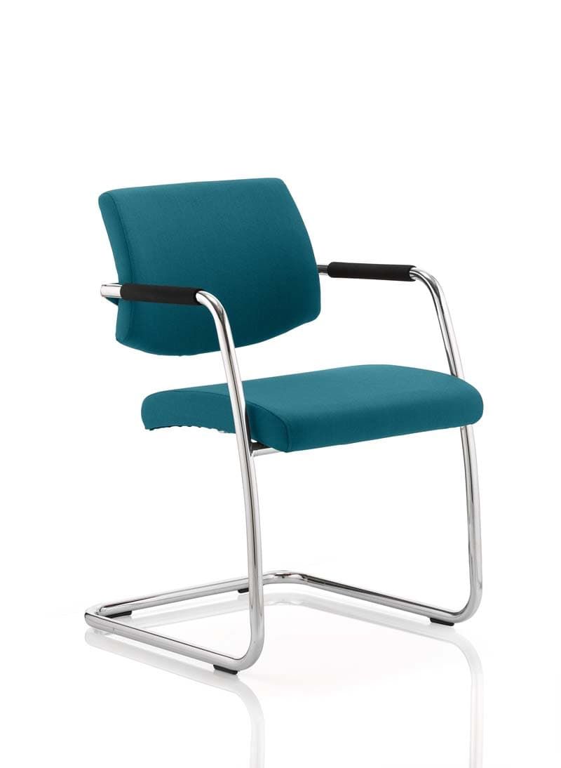 Havanna Medium Back Cantilever Visitor Chair with Arms - Teal