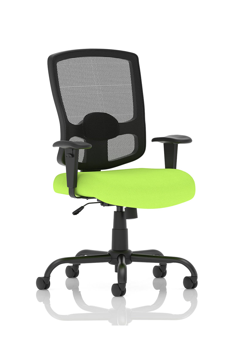 Portland High Back Heavy Duty Task Operator Office Chair with Arms - Green