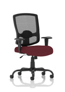 Portland High Back Heavy Duty Task Operator Office Chair with Arms - Chilli