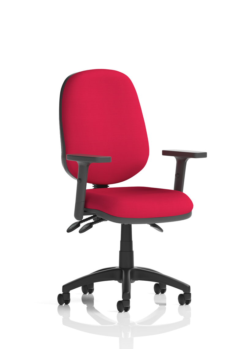 Eclipse Plus III Medium Back Task Operator Office Chair - Cherry Fabric