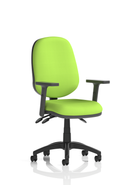 Eclipse Plus III Medium Back Task Operator Office Chair - Green Fabric