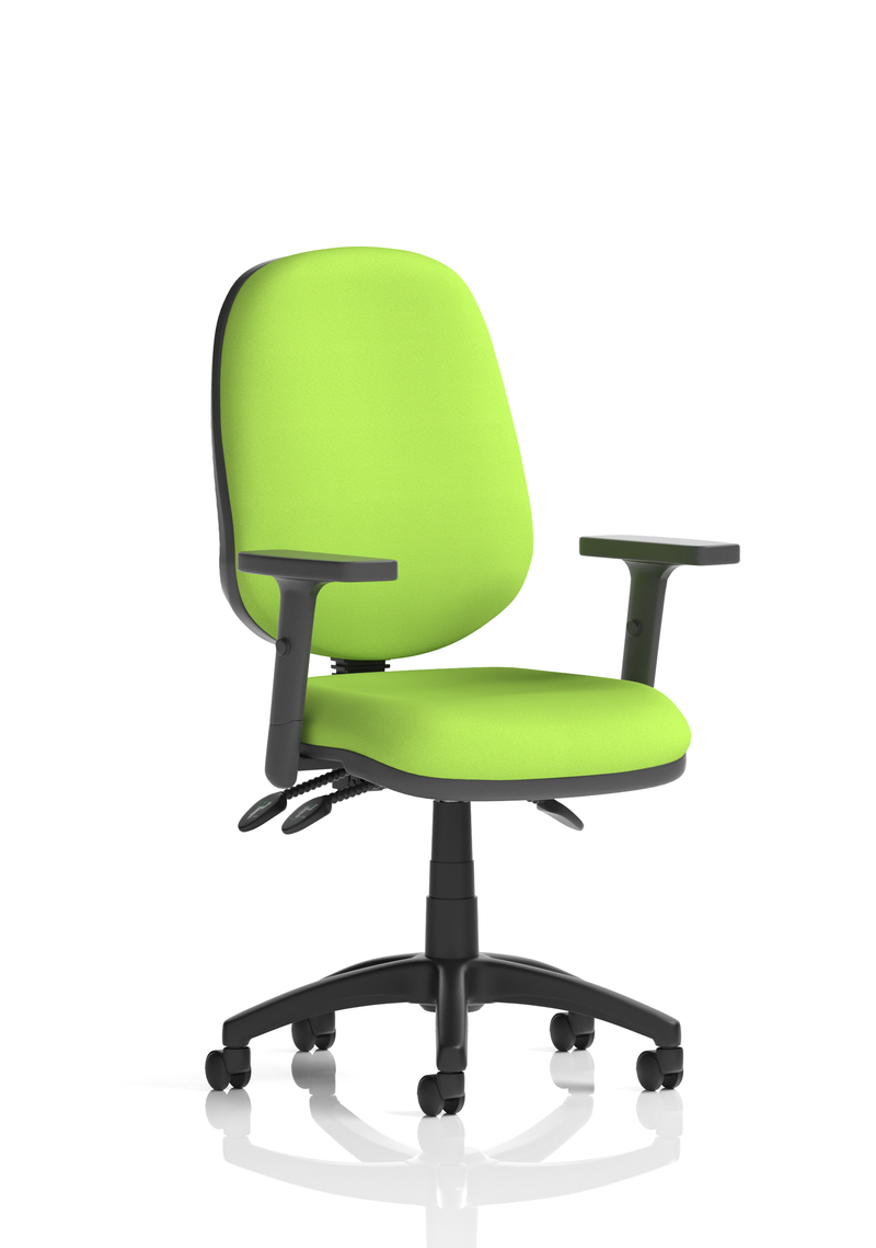 Eclipse Plus III Medium Back Task Operator Office Chair - Green Fabric