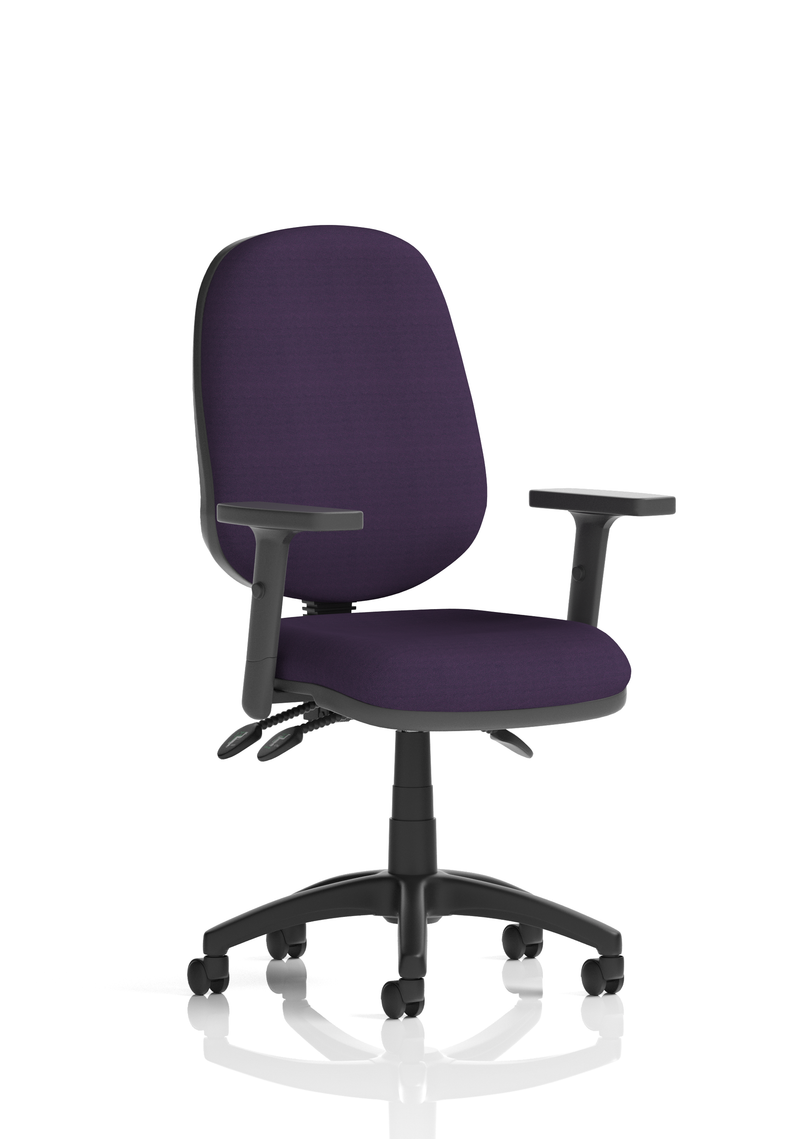 Eclipse Plus III Medium Back Task Operator Office Chair - Purple Fabric