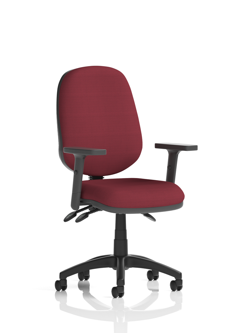 Eclipse Plus III Medium Back Task Operator Office Chair - Chilli Fabric