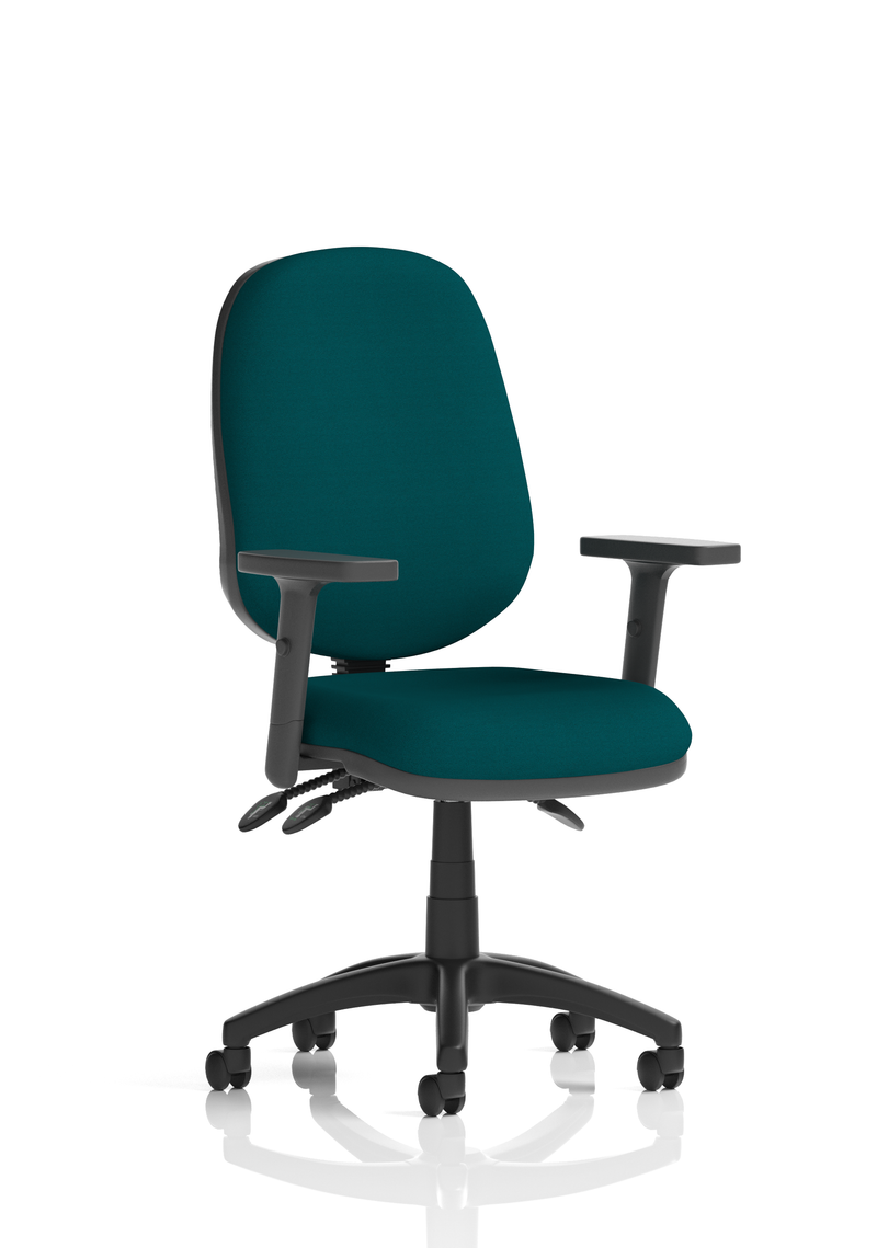 Eclipse Plus III Medium Back Task Operator Office Chair - Teal Fabric