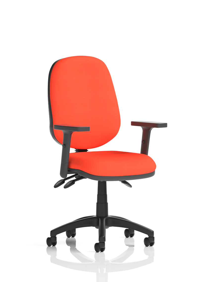 Eclipse Plus III Medium Back Task Operator Office Chair - Orange Fabric