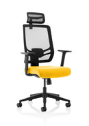 Ergo Twist High Back Ergonomic Mesh Task Operator Office Chair - Yellow