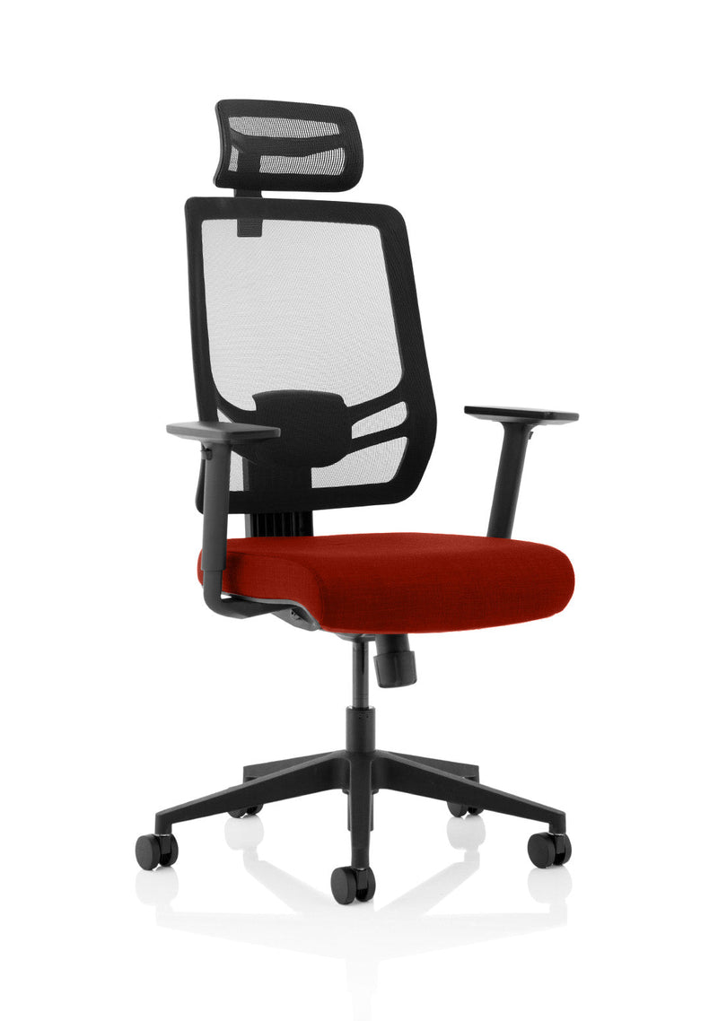 Ergo Twist High Back Ergonomic Mesh Task Operator Office Chair - Chilli