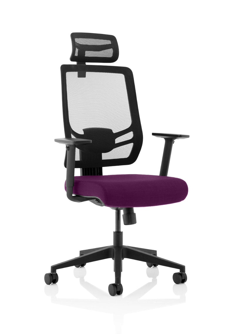 Ergo Twist High Back Ergonomic Mesh Task Operator Office Chair - Purple