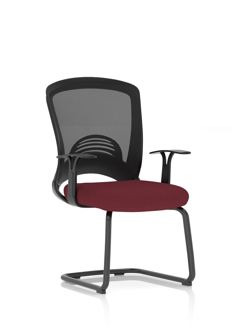 Astro Visitor Cantilever Leg Mesh Chair - Chilli