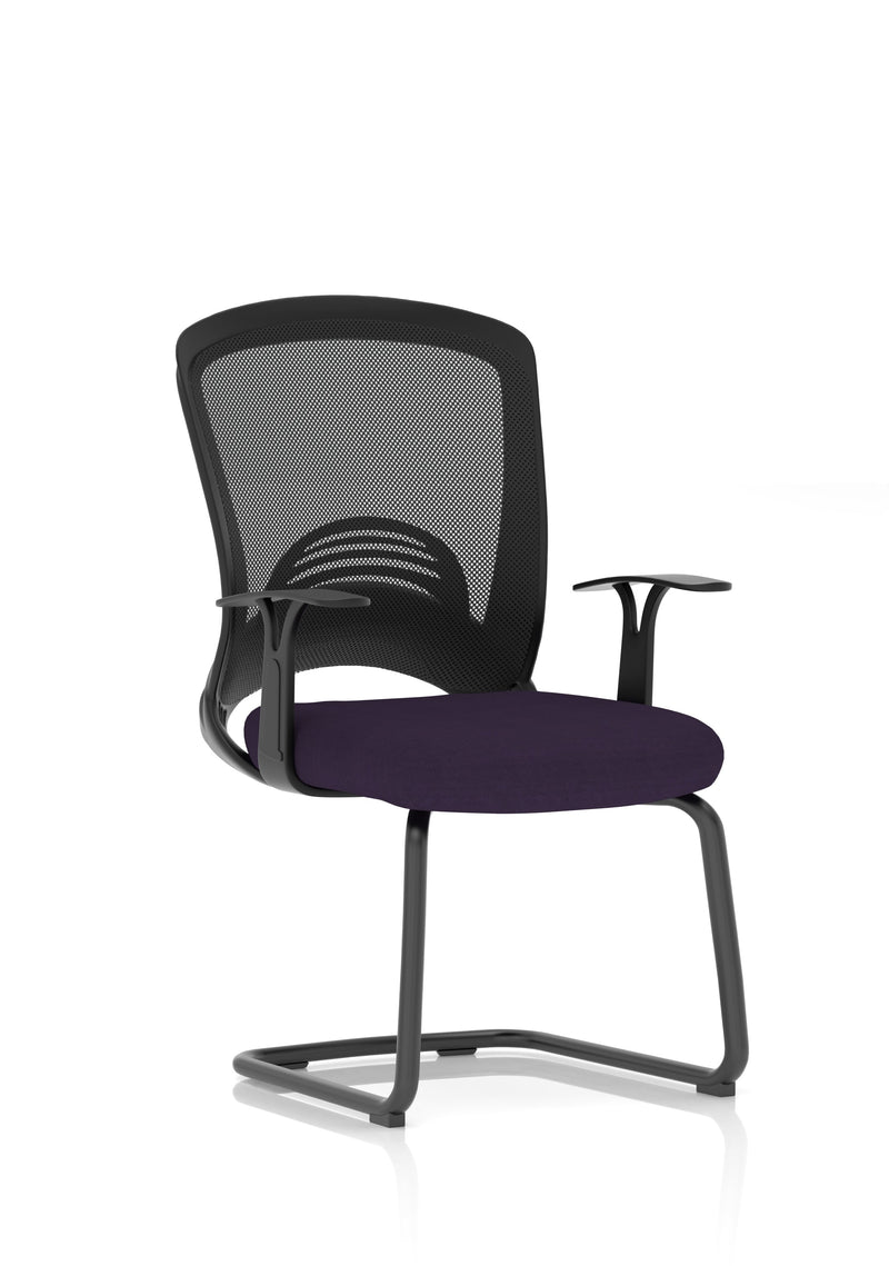 Astro Visitor Cantilever Leg Mesh Chair - Purple