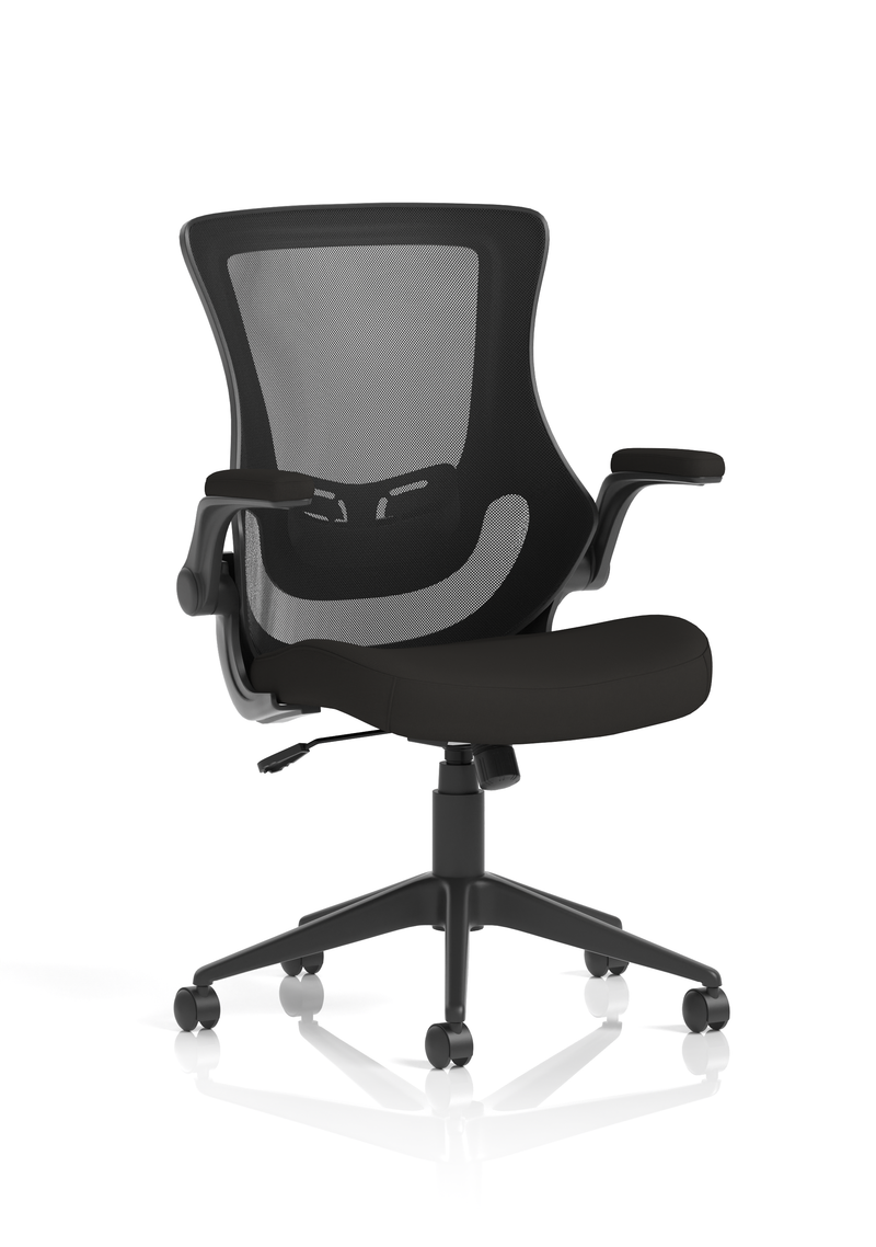 Orbit Black Mesh Back Chair - Black Seat