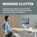 Fellowes Ampra™ Power Desk 2 - White