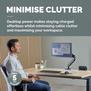 Fellowes Ampra™ Power Desk 2 - Black