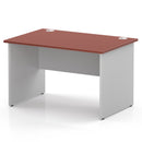 EQUINOX Panel End Rectangular Desk, 1200mm, BRICK RED TOP / WHITE PANEL