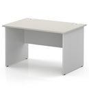EQUINOX Panel End Rectangular Desk, 1200mm, DOVE GREY TOP / WHITE PANEL