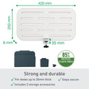 Leitz Ergo Small Pegboard Desk Organiser, 42x25 cm