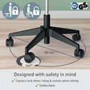 Leitz Ergo Active Sitting Stool with Wheels and Wobble Comfort Seat, Black/Grey