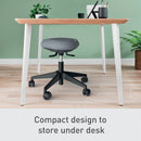 Leitz Ergo Active Sitting Stool with Wheels and Wobble Comfort Seat, Black/Grey