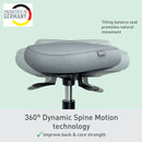 Leitz Ergo Active Sitting Stool with Wheels and Wobble Comfort Seat, Black/Grey