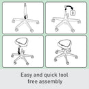 Leitz Ergo Active Sitting Stool with Wheels and Wobble Comfort Seat, Black/Grey