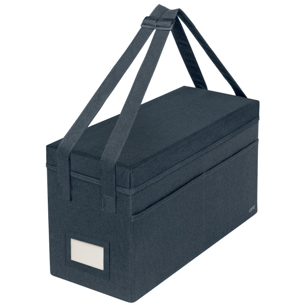 Leitz Fabric Hot Desking Work Bag with Lid, Velvet Grey