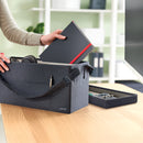 Leitz Fabric Hot Desking Work Bag with Lid, Velvet Grey