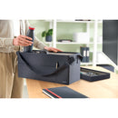 Leitz Fabric Hot Desking Work Bag with Lid, Velvet Grey