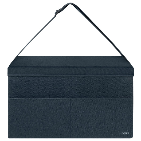 Leitz Fabric Hot Desking Work Bag with Lid, Velvet Grey