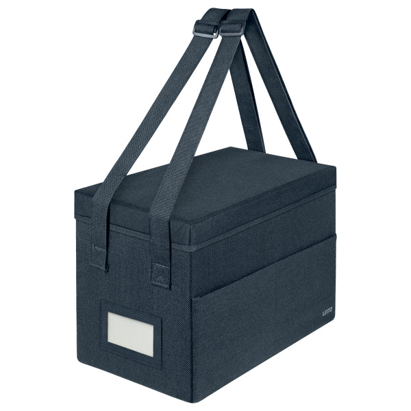 Leitz Fabric Hot Desking Work Bag with Lid, Velvet Grey