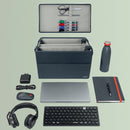 Leitz Fabric Compact Hot Desking Work Bag with Lid, Velvet Grey