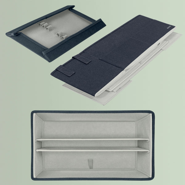 Leitz Fabric Compact Hot Desking Work Bag with Lid, Velvet Grey