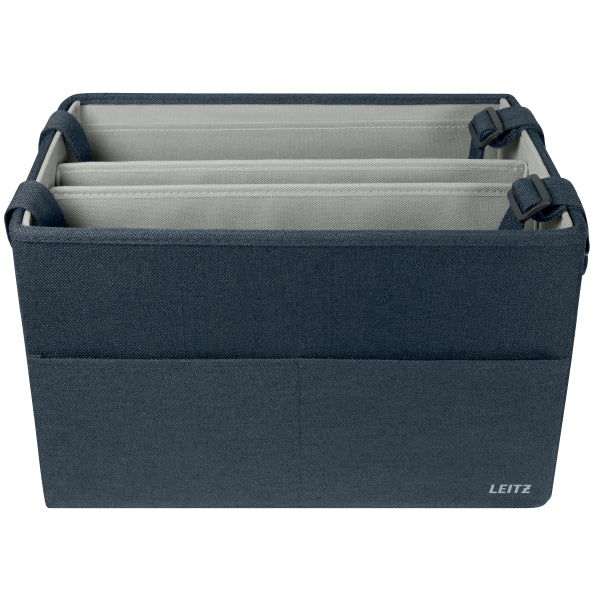 Leitz Fabric Compact Hot Desking Work Bag with Lid, Velvet Grey