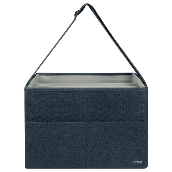 Leitz Fabric Compact Hot Desking Work Bag with Lid, Velvet Grey