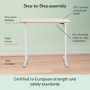 Leitz Ergo Compact Electric Sit Standing Desk 120 x 70cm with Stand-Up Reminder