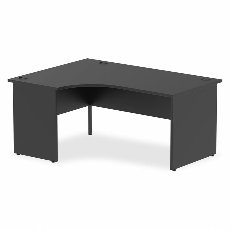 EQUINOX Panel End Radial Desk, Left-Hand, 1600mm, BLACK