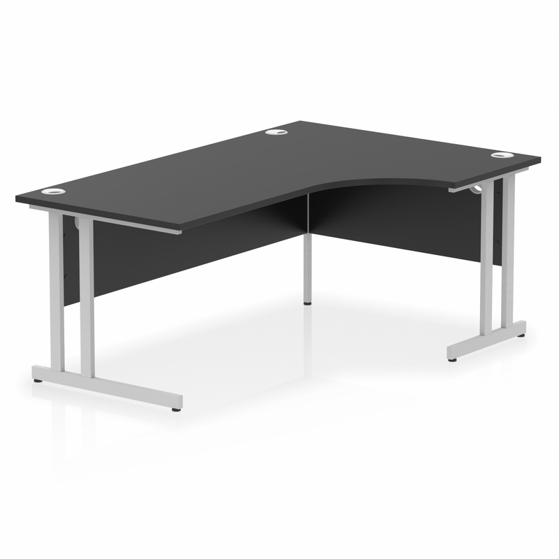 EQUINOX Cantilever Radial Desk, Right-Hand, 1600mm, BLACK