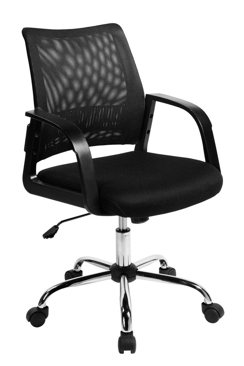 WORK FROM HOME 1200mm BEECH Desk & BLACK Chair - BASIC Bundle