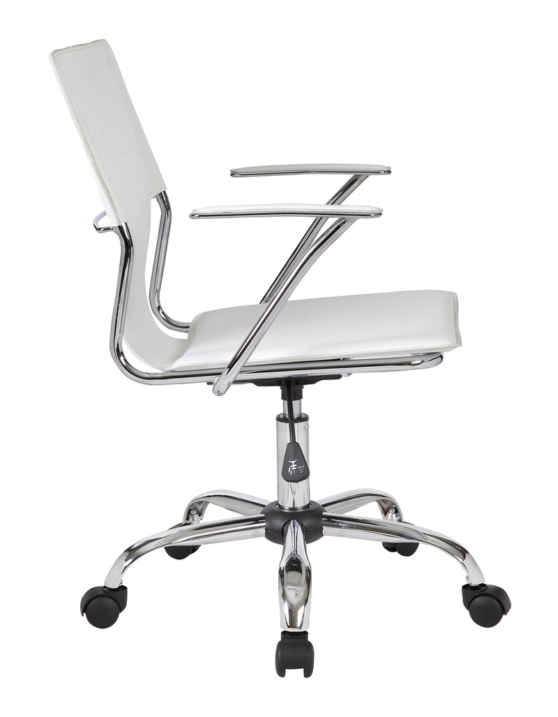 AVANSYS Trento Designer Armchair with Chrome Frame - White